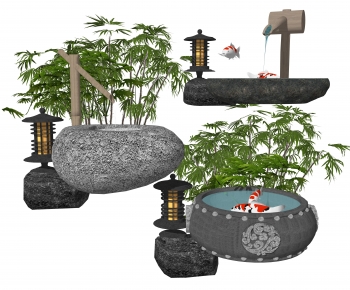 New Chinese Style Rockery Waterscape-ID:388835913