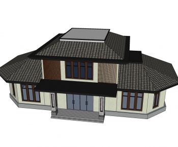 New Chinese Style Architecture Of Artistic Style-ID:942671068