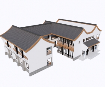 New Chinese Style Architecture Of Artistic Style-ID:236748935