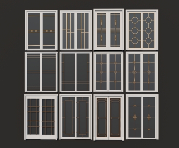 New Chinese Style Sliding Door-ID:790076023