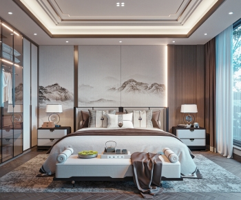 New Chinese Style Bedroom-ID:894037969