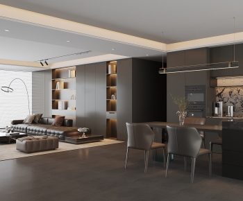 Modern Dining Room-ID:909873012