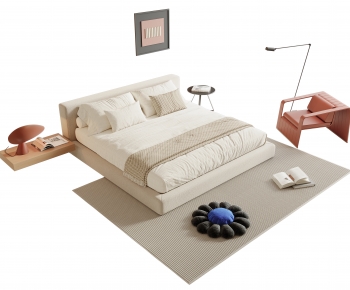 Modern Double Bed-ID:980582007