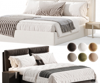 Modern Double Bed-ID:792790896