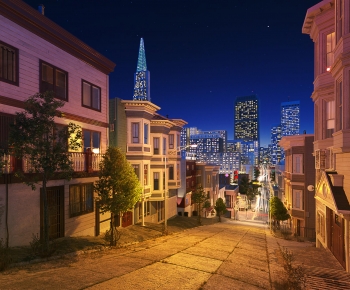 Modern Commercial Street-ID:710396053