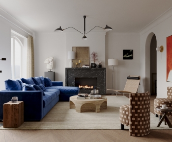 Modern A Living Room-ID:754250055