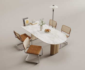 French Style Dining Table And Chairs-ID:409363031