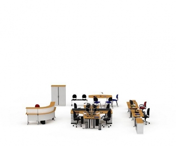 Modern Office Desk And Chair-ID:112819779
