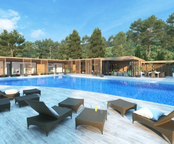 Modern Swimming Pool-ID:662368068
