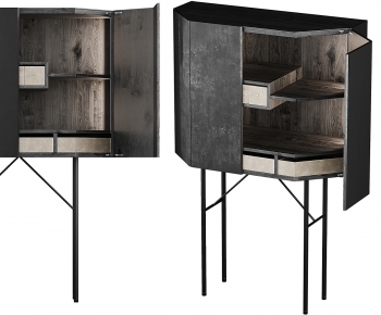 Industrial Style Wine Cabinet-ID:137848959