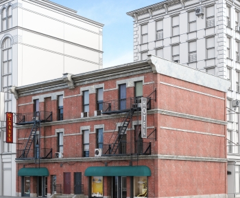 European Style Appearance Of Commercial Building-ID:934104929