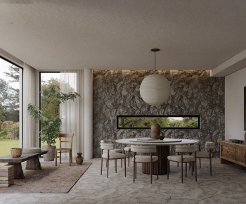 Wabi-sabi Style Dining Room-ID:300251018