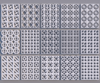 Modern Cement Brick Screen Partition-ID:233527905