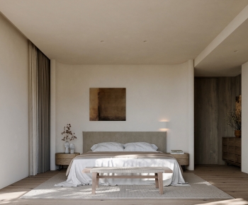 Wabi-sabi Style Bedroom-ID:399208079