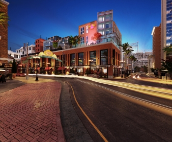 Modern Commercial Street-ID:612430692