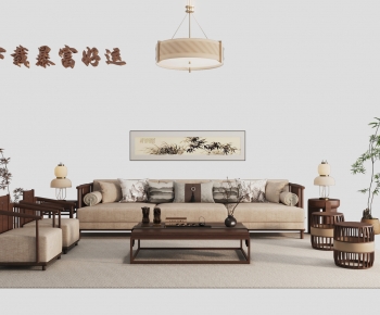 New Chinese Style Sofa Combination-ID:828940914