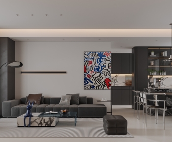 Modern A Living Room-ID:495873938