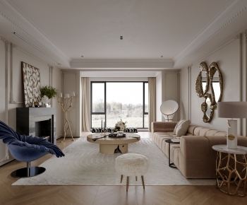 French Style A Living Room-ID:659235005