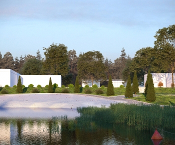 Modern Park Landscape-ID:550277952