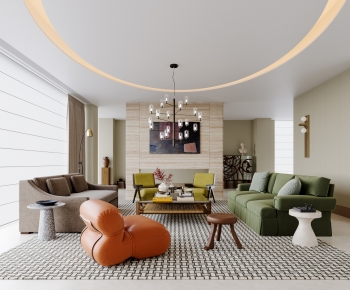 Modern A Living Room-ID:757515914