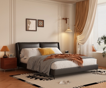 Modern Double Bed-ID:961478951