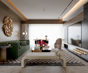 Modern A Living Room-ID:785393955