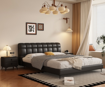 Modern Double Bed-ID:829929116