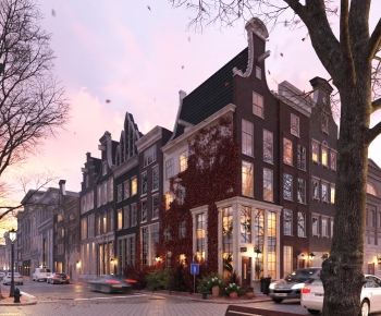 Simple European Style Commercial Street-ID:361128096