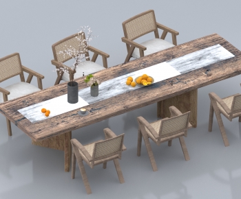 New Chinese Style Dining Table And Chairs-ID:593121056