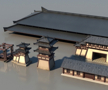 New Chinese Style Ancient Architectural Buildings-ID:917577983
