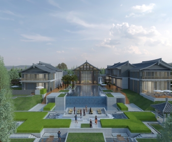 New Chinese Style Appearance Of Commercial Building-ID:871117124