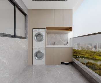 Modern Balcony Laundry Room-ID:155406954
