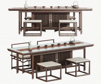 New Chinese Style Tea Tables And Chairs-ID:668953909
