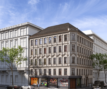 European Style Appearance Of Commercial Building-ID:959294089