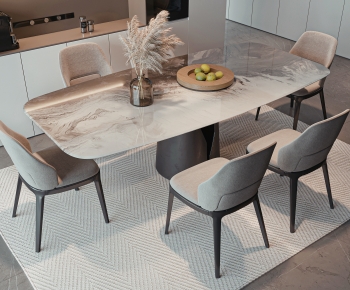 Modern Dining Table And Chairs-ID:117413047