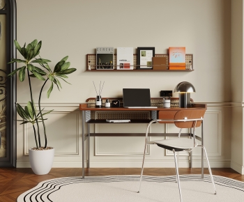 Modern Computer Desk And Chair-ID:735549954