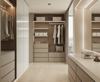 Modern Clothes Storage Area-ID:350730467