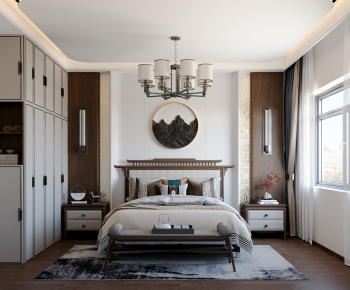 New Chinese Style Bedroom-ID:639683014