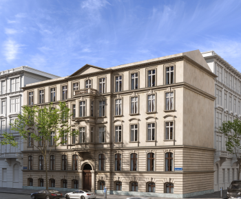 European Style Appearance Of Commercial Building-ID:974560983