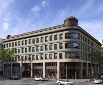 European Style Appearance Of Commercial Building-ID:706274035
