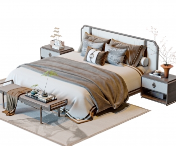 New Chinese Style Double Bed-ID:474037894