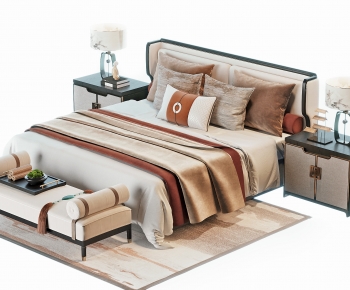 New Chinese Style Double Bed-ID:152451046