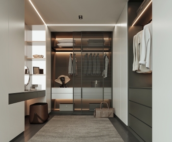 Modern Clothes Storage Area-ID:209593067
