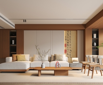 New Chinese Style A Living Room-ID:397140033