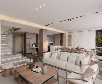 New Chinese Style A Living Room-ID:472425942