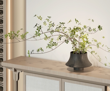 Modern Potted Green Plant-ID:589942931