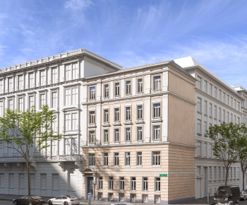 European Style Appearance Of Commercial Building-ID:560720014