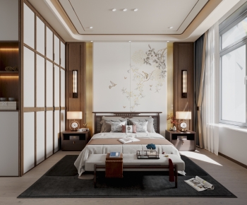New Chinese Style Bedroom-ID:236500025