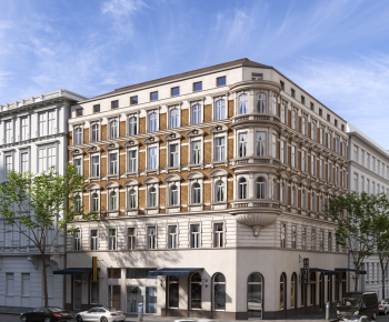 European Style Appearance Of Commercial Building-ID:947602036