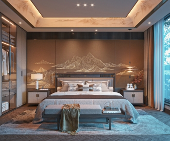 New Chinese Style Bedroom-ID:183356058